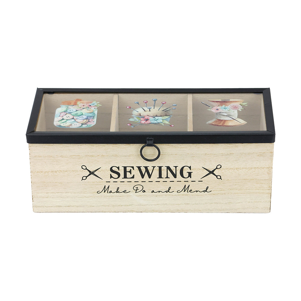 TRIMITS WOODEN SEWING BOX 240 X 100 X 90MM – 014