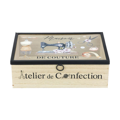 TRIMITS WOODEN SEWING BOX 250 X 170 X 80MM – 016