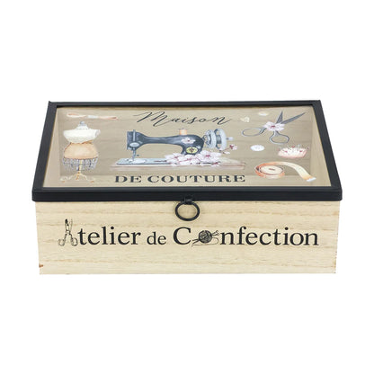 TRIMITS WOODEN SEWING BOX 250 X 170 X 80MM – 016