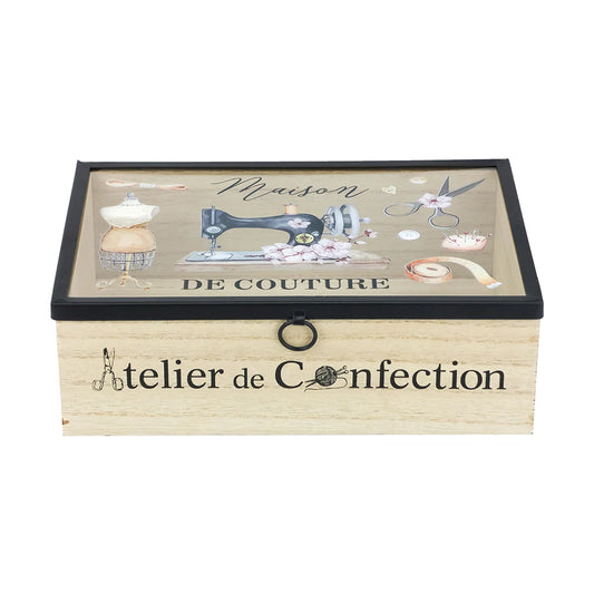 TRIMITS WOODEN SEWING BOX 250 X 170 X 80MM – 016