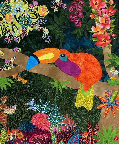 Timmy Toucan Collage Design (Size 23" x 29") Pattern by Veronica Appleyard Designs