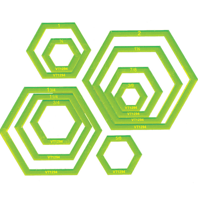 Hexagon Donut Set - 3/8in to 2in