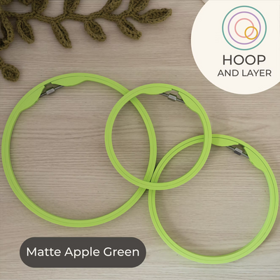 Seamless Round Embroidery Hoop – Matte Apple Green