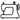 Black outline sewing machine menu icon