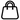 Black outline shopping bag icon