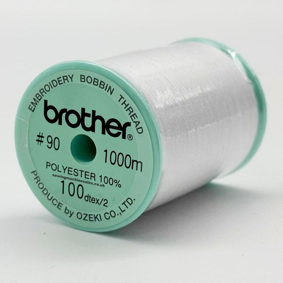 EMB ONLY -Brother White Embroidery Thread #90 1000m – All About Sewing
