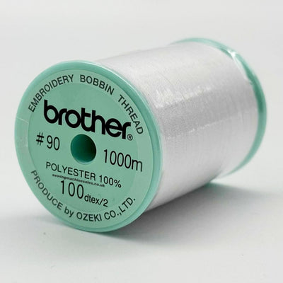 EMB ONLY -Brother White Embroidery Thread #90 1000m