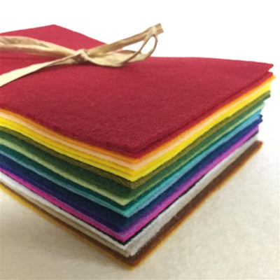25 pack 4" x 6" (approximately ) 100% Pure New Wool Felt Sample Pack