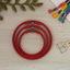Seamless Round Embroidery Hoop – Matte Dark Red