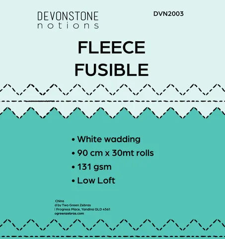 FUSIBLE FLEECE 90CM wide  131 G/M2 LOW LOFT