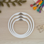 Seamless Round Embroidery Hoop – Matte Ivory White