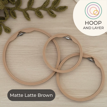 Seamless Round Embroidery Hoop – Matte Latte Brown
