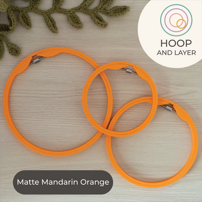Seamless Round Embroidery Hoop – Matte Mandarin Orange