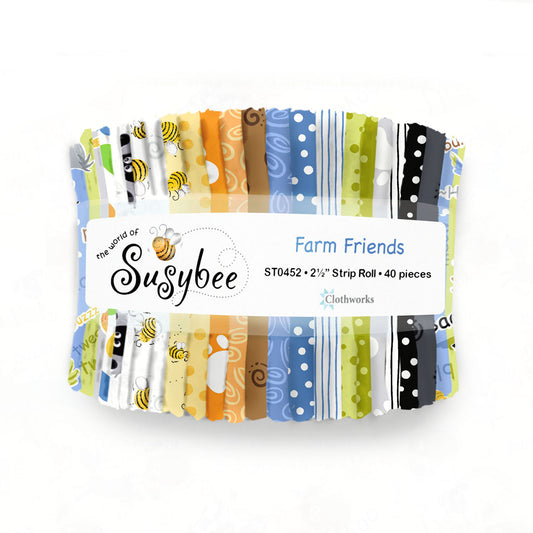 Susybee - Farm Friends - 2.5" strip Roll