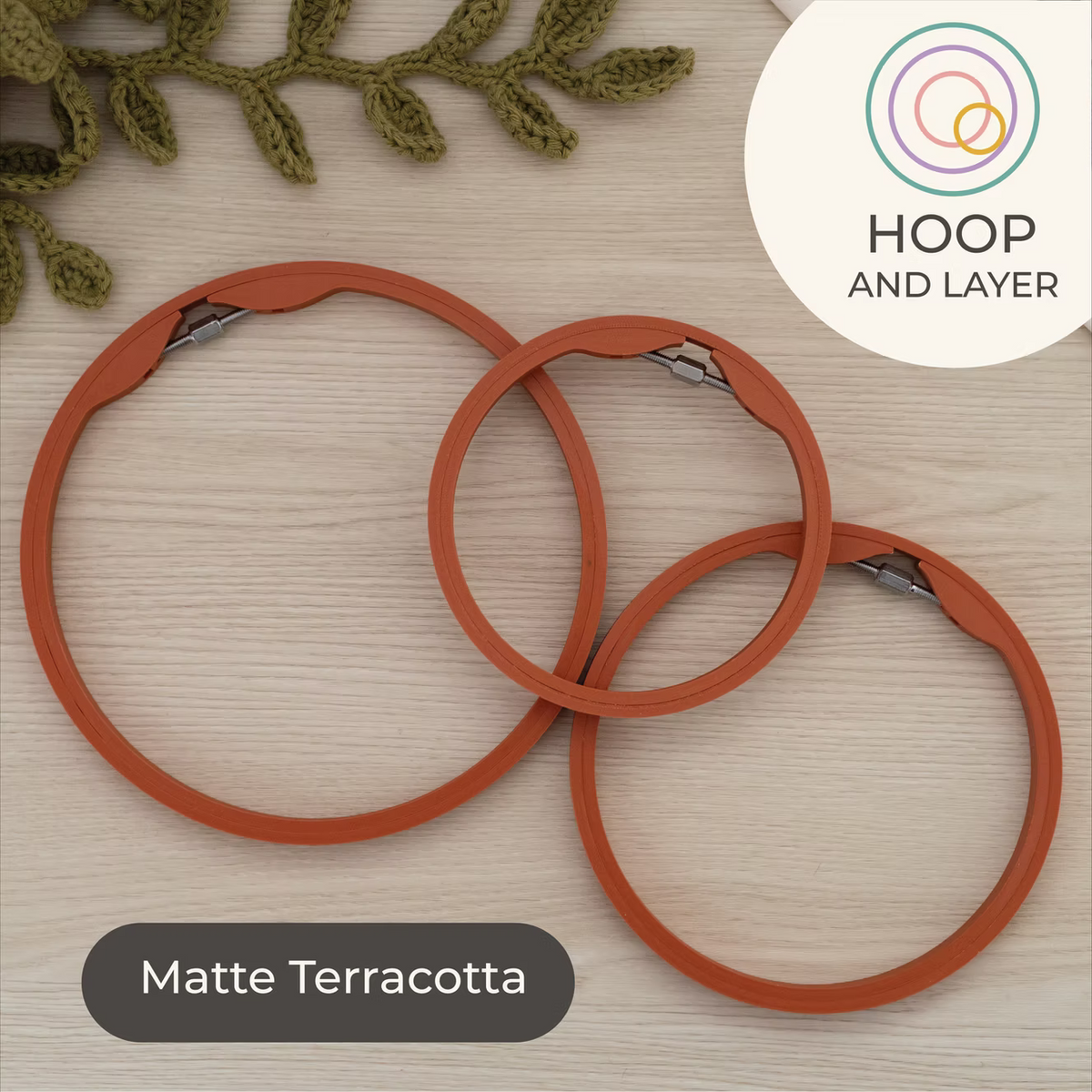 Seamless Round Embroidery Hoop – Matte Terracotta