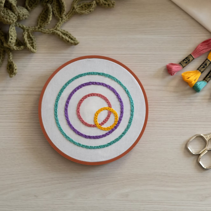 Seamless Round Embroidery Hoop – Matte Terracotta