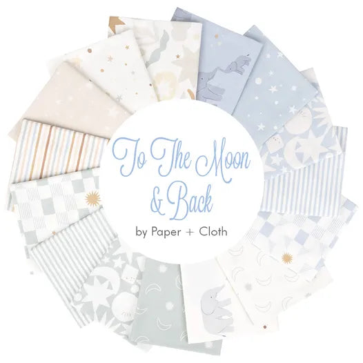 To the Moon & Back Fat Quarter Bundle Paper + Cloth for Moda Fabrics