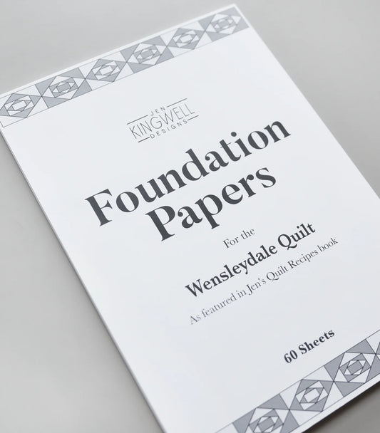 Wensleydale Quilt Foundation Papers - Quilt Recipes by Jen Kingwell