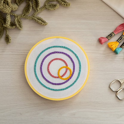 Seamless Round Embroidery Hoop – Matte Lemon Yellow